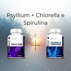 Combo Psyllium junto com Chlorela e Spirulina da New Four