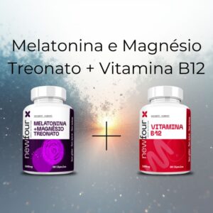 Combo Melatonina e magnésio treonato + Vitamina B12 New Four