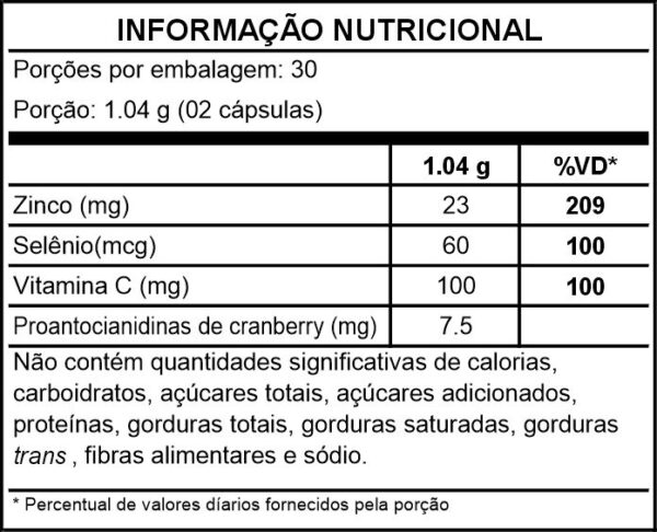 Cranberry, Vit-C, Selênio e Zinco - Imagem 2