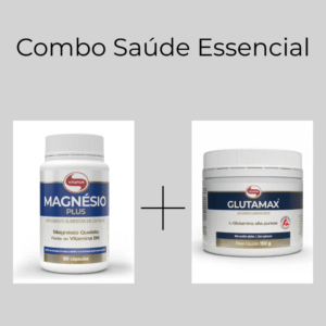 Magnésio Plus (90 cápsulas) e Glutamax (150g) - Vitafor